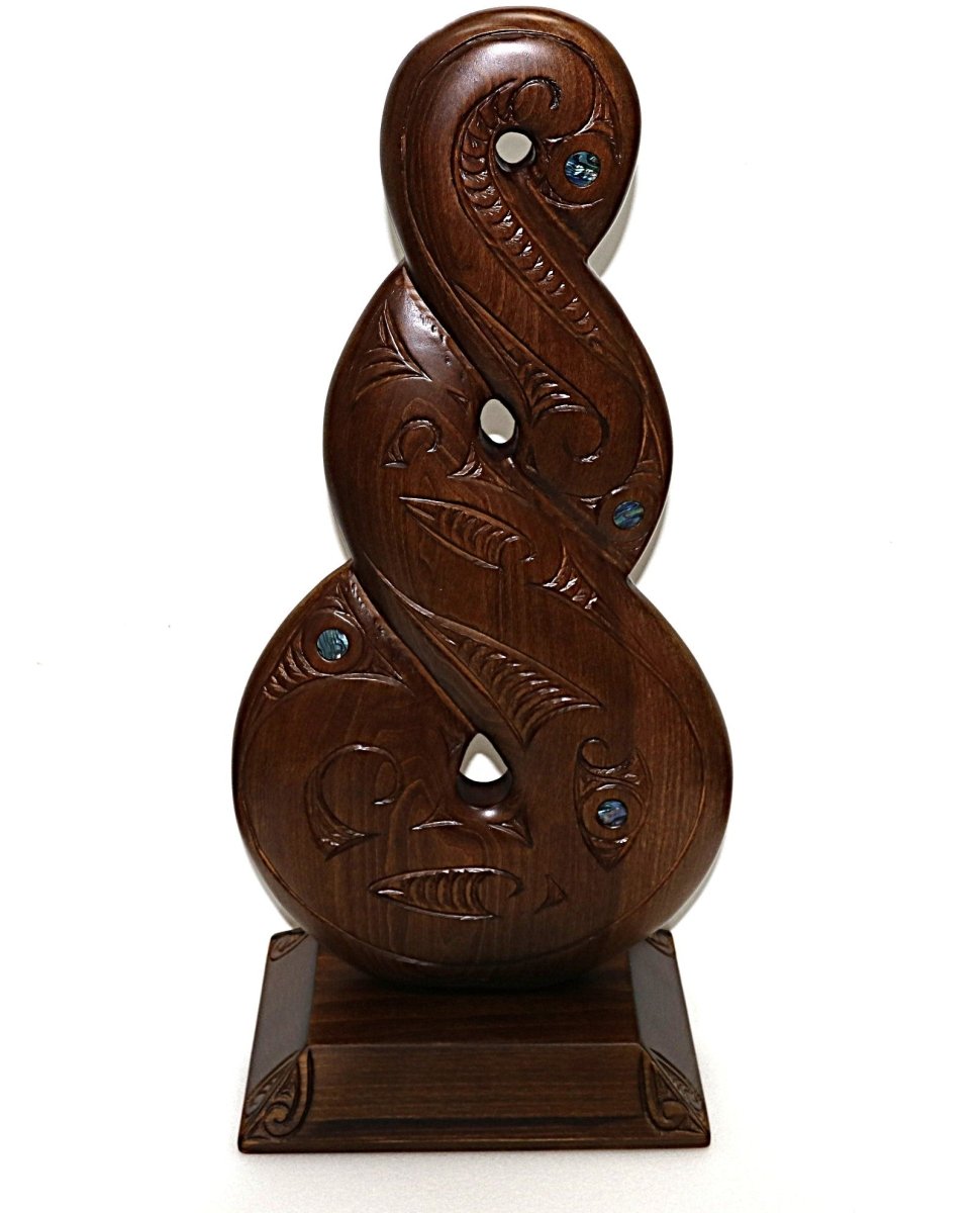 Large Wooden Double Twist On a Base WM855 60cm