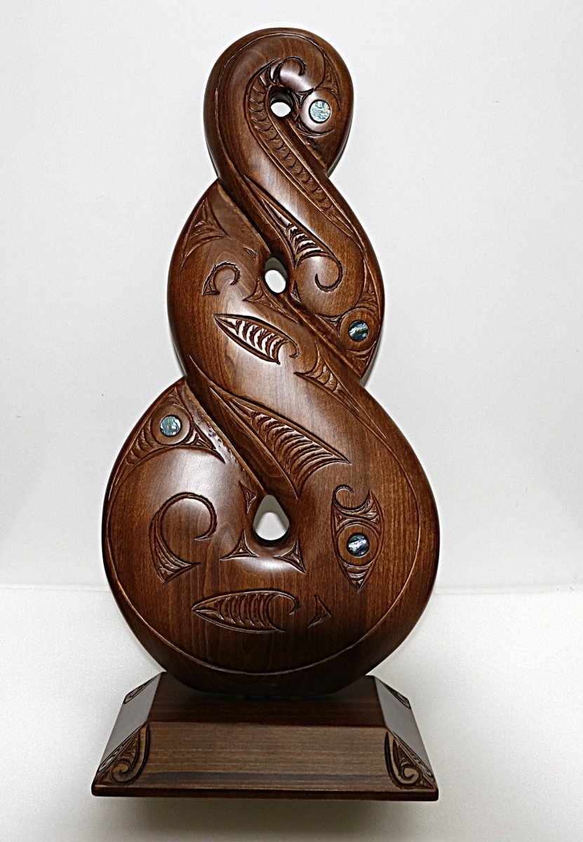 Large Wooden Double Twist On a Base WM855 60cm