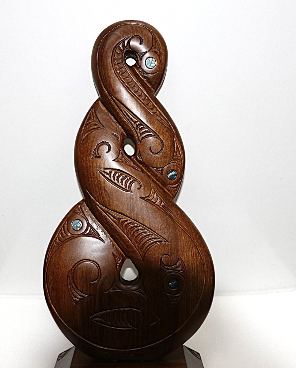 Large Wooden Double Twist On a Base WM855 60cm