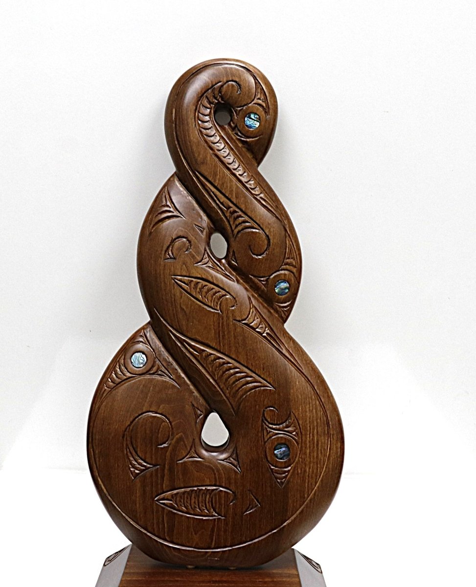 Large Wooden Double Twist On a Base WM855 60cm