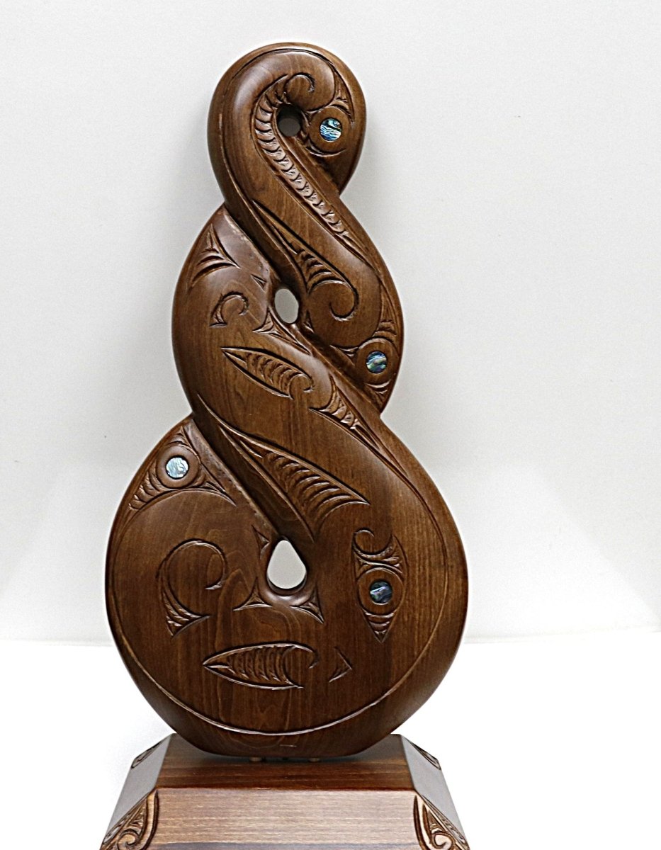 Large Wooden Double Twist On a Base WM855 60cm