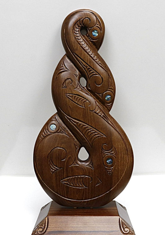 Large Wooden Double Twist On a Base WM855 60cm