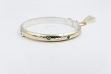 9ct Gold on Silver Bangle with 3 Emerald