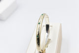 9ct Gold on Silver Bangle with 3 Emerald