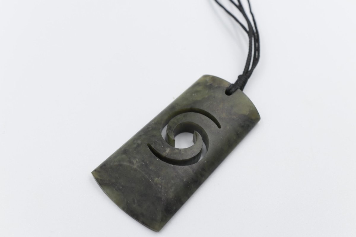 New Zealand Greenstone Matt Carved Toki