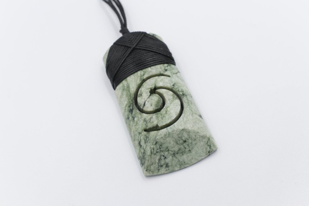 New Zealand Greenstone Matt Carved Toki