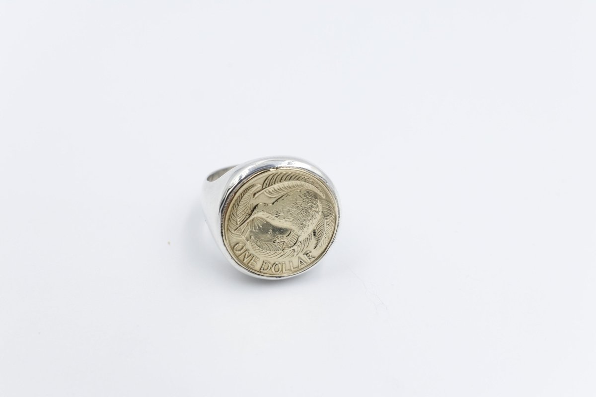 Stg Silver Heavy Dollar coin ring
