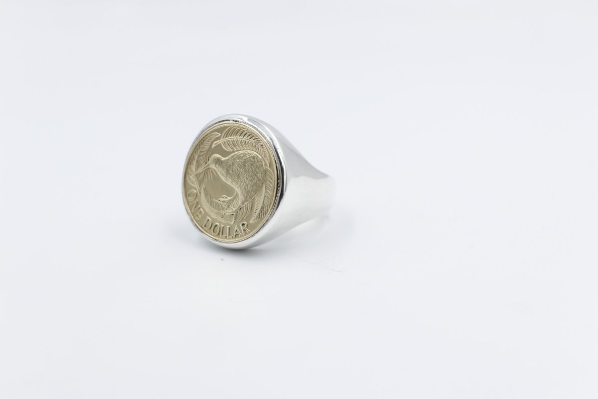 Stg Silver Heavy Dollar coin ring
