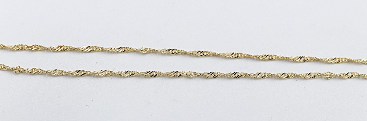 9ct Gold Singapore Twist Anklet 9YSNG40