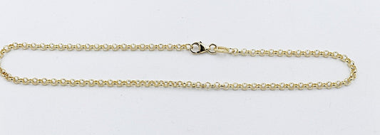 9ct Gold Belcher Link Anklet 9YB1