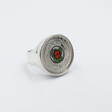 Stg Silver Heavy New Zealand ANZAC coin Ring ALX475AZC