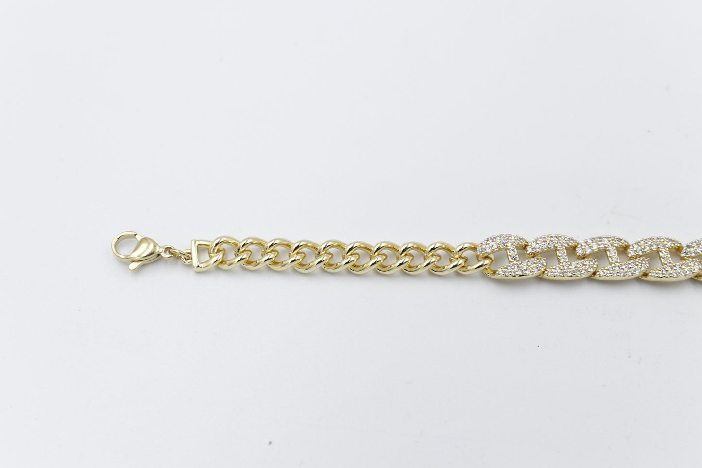 Ladies Gold Plated On steel Double Curb Bracelet T302706792