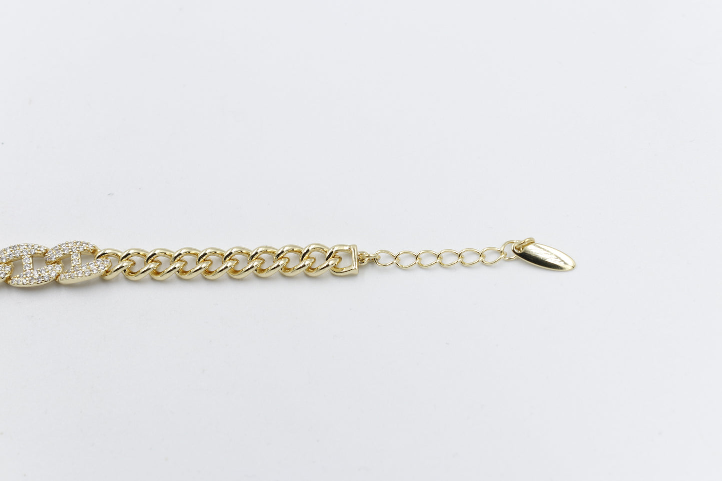 Ladies Gold Plated On steel Double Curb Bracelet T302706792