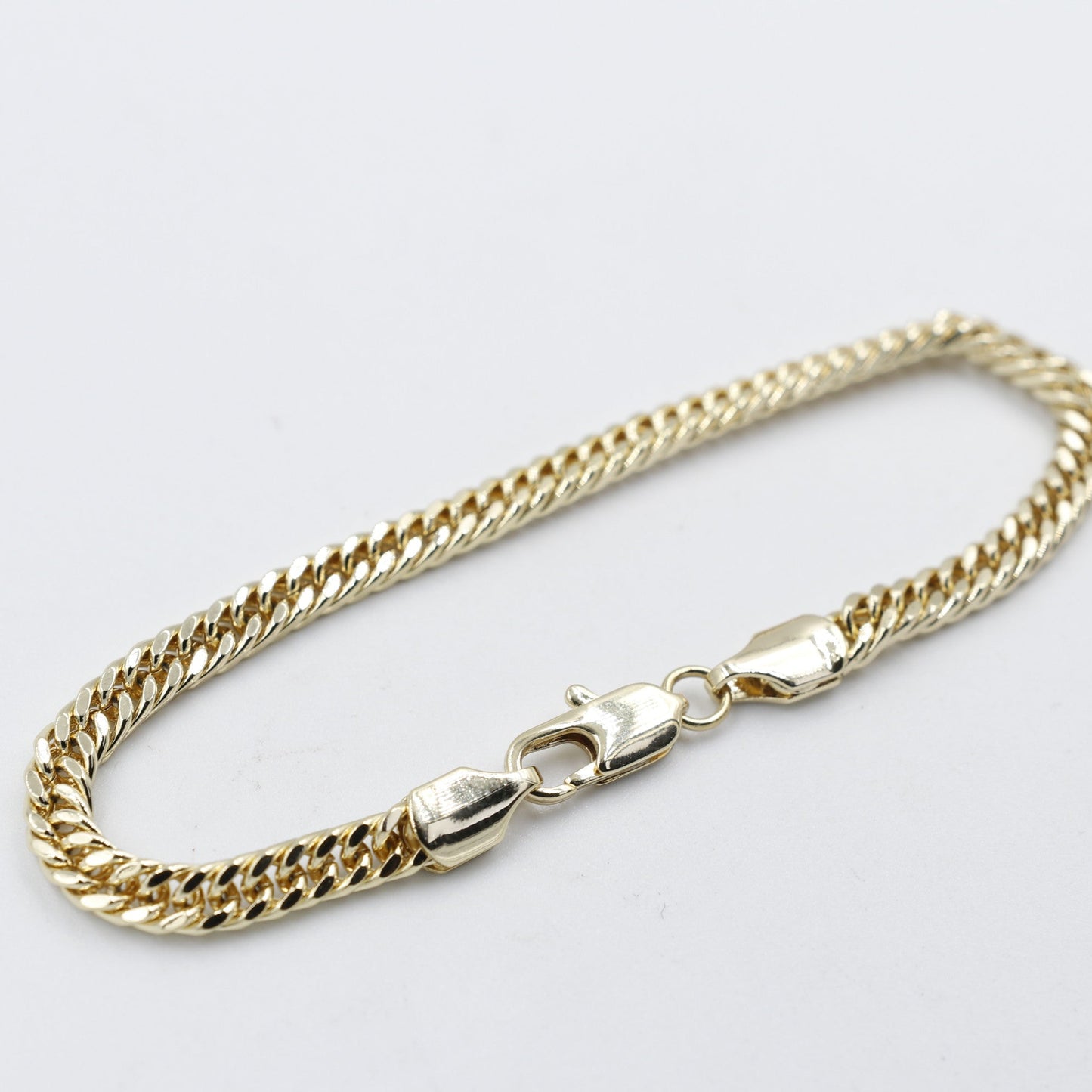 Gold Plated On steel Double Curb Bracelet T302706784