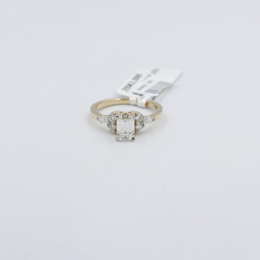 10ct Yellow Gold Lab Grown Diamond Set of 2 1.36carat Ring
