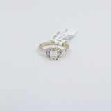 10ct Yellow Gold Lab Grown Diamond Set of 2 1.36carat Ring