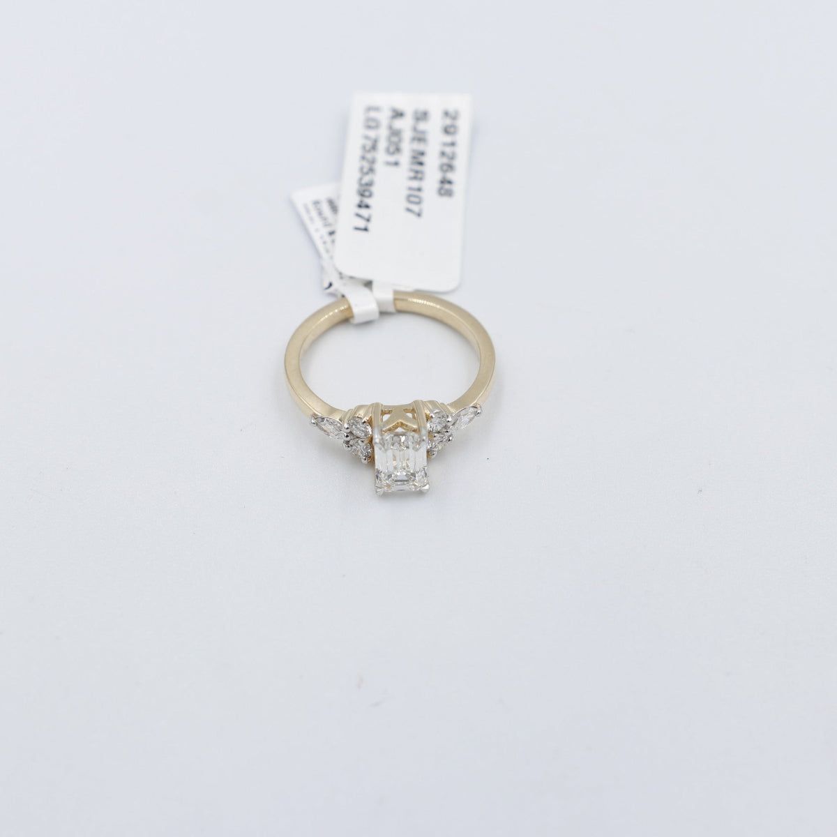 10ct Yellow Gold Lab Grown Diamond Set of 2 1.36carat Ring