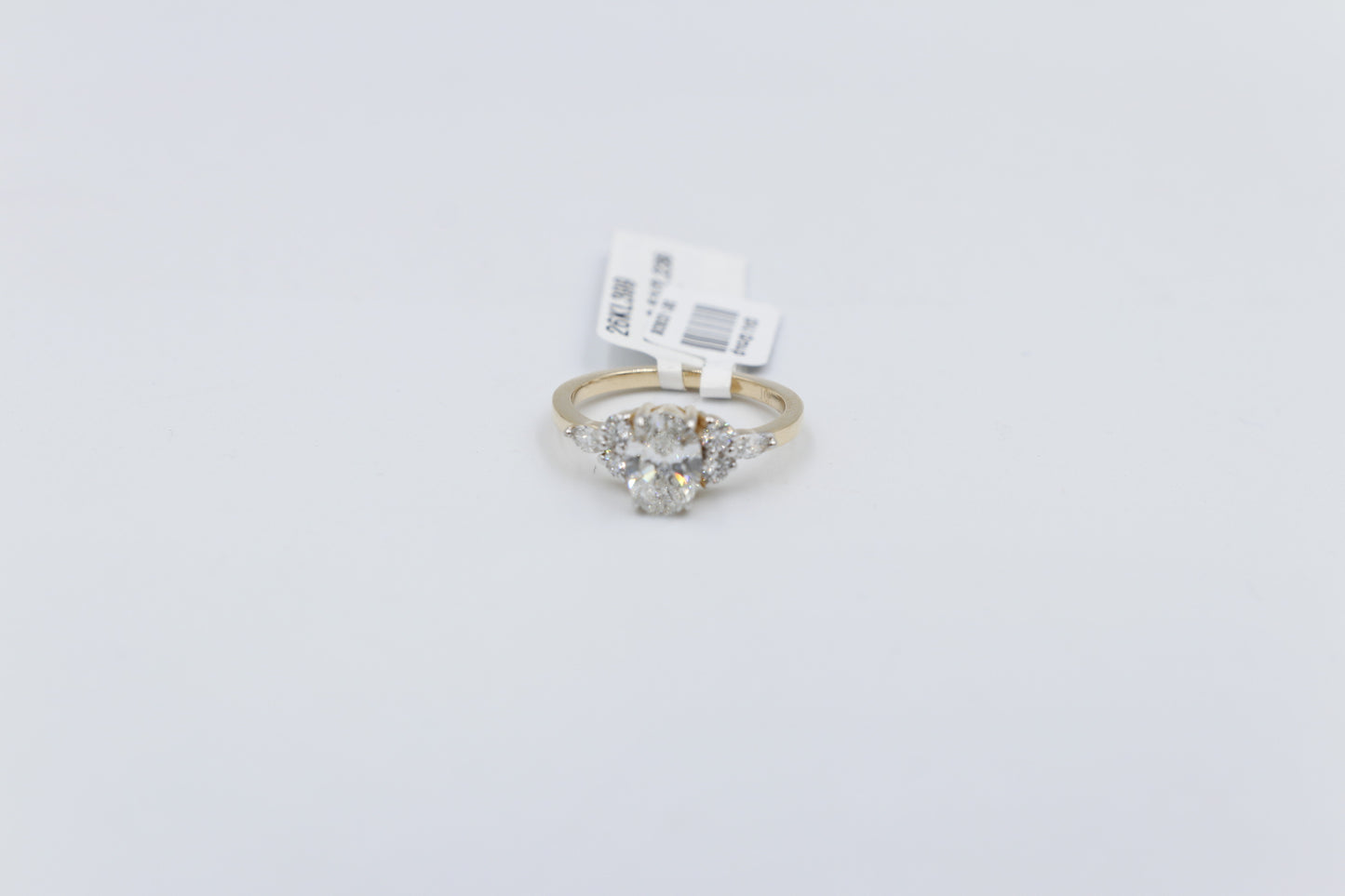 10ct Yellow Gold Lab Grown Oval Diamond Set of 2 1.34carat Ring