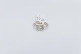 10ct Yellow Gold Lab Grown Oval Diamond Set of 2 1.34carat Ring