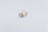 10ct Yellow Gold Lab Grown Oval Diamond Set of 2 1.34carat Ring