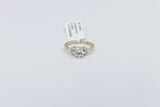 10ct Yellow Gold Lab Grown Round Diamond1.36ct Ring