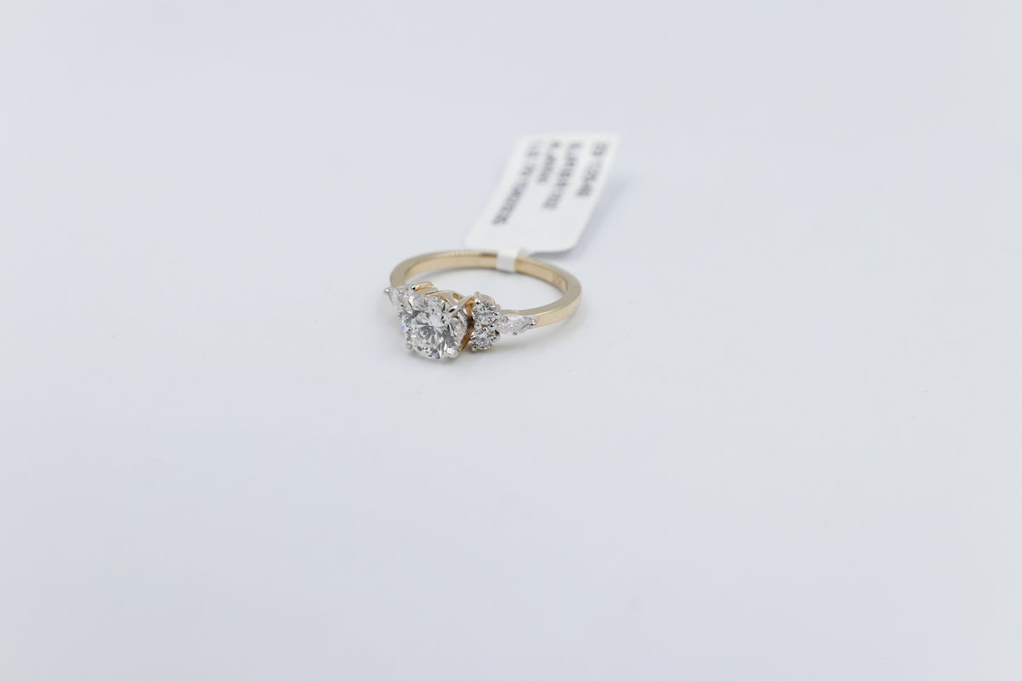 10ct Yellow Gold Lab Grown Round Diamond1.36ct Ring