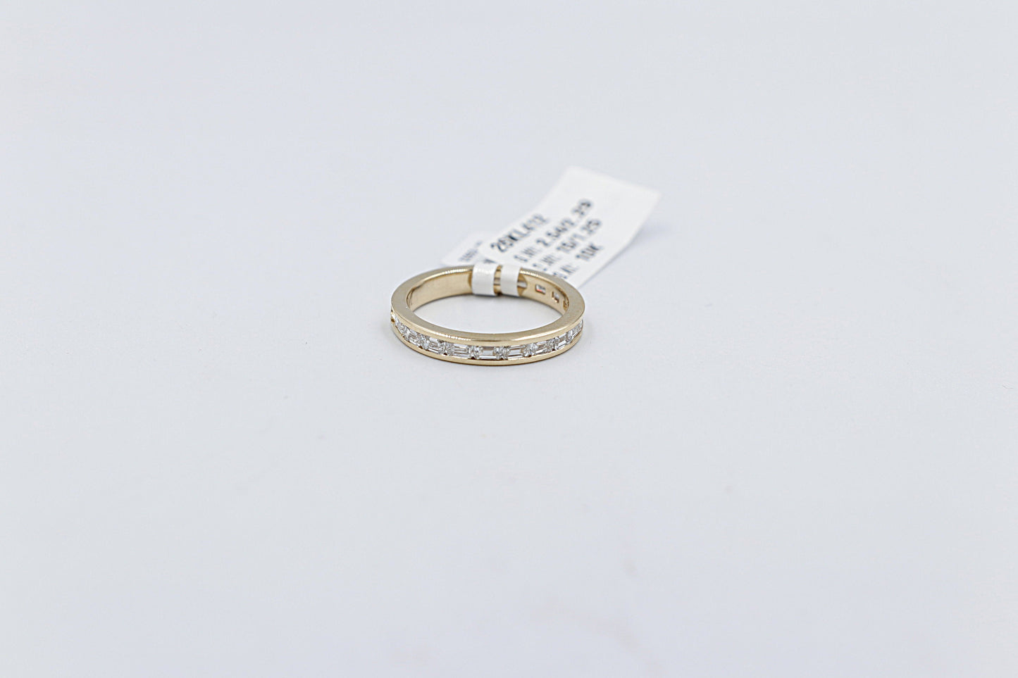 10ct Yellow Gold Lab Grown Emerald Cut Diamond Eternity TDW 1.25ct