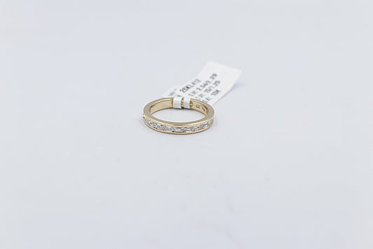 10ct Yellow Gold Lab Grown Emerald Cut Diamond Eternity TDW 1.25ct