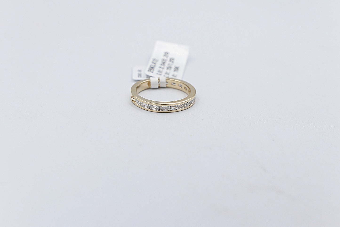 10ct Yellow Gold Lab Grown Emerald Cut Diamond Eternity TDW 1.25ct
