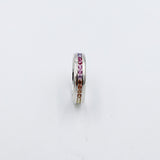 Stg Silver Multi Color CZ ring IRA203