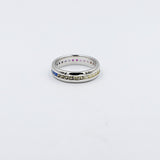 Stg Silver Multi Color CZ ring IRA203