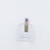 Stg Silver Multi Color CZ ring IRA205