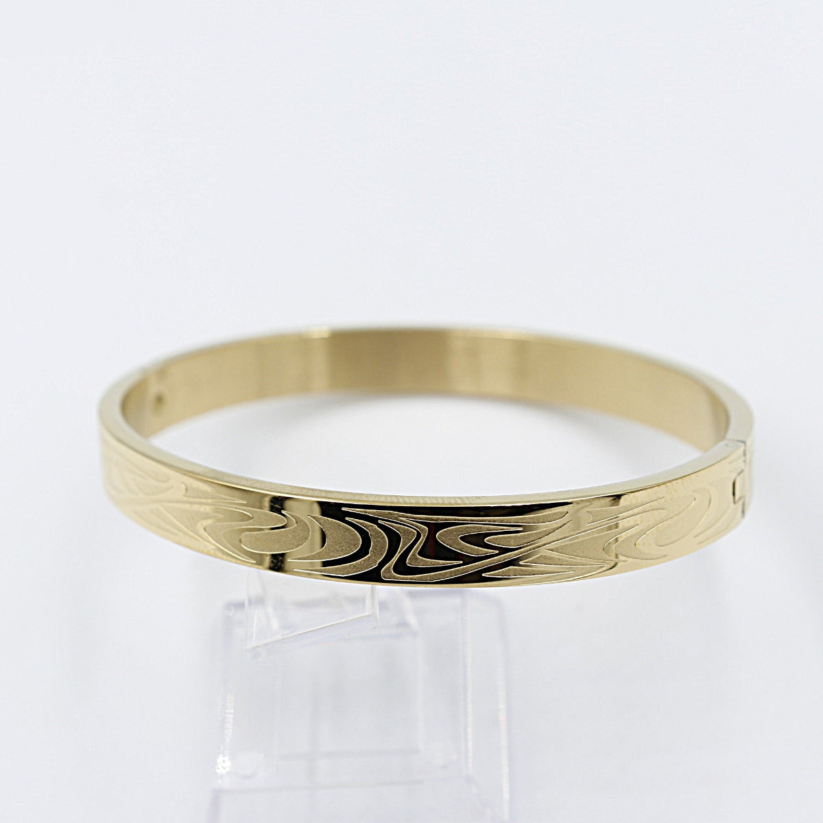 Gold Plated On steel Snap Bangle T302406127
