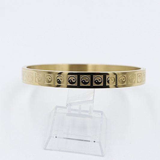 Gold Plated On steel Snap Bangle T311702404