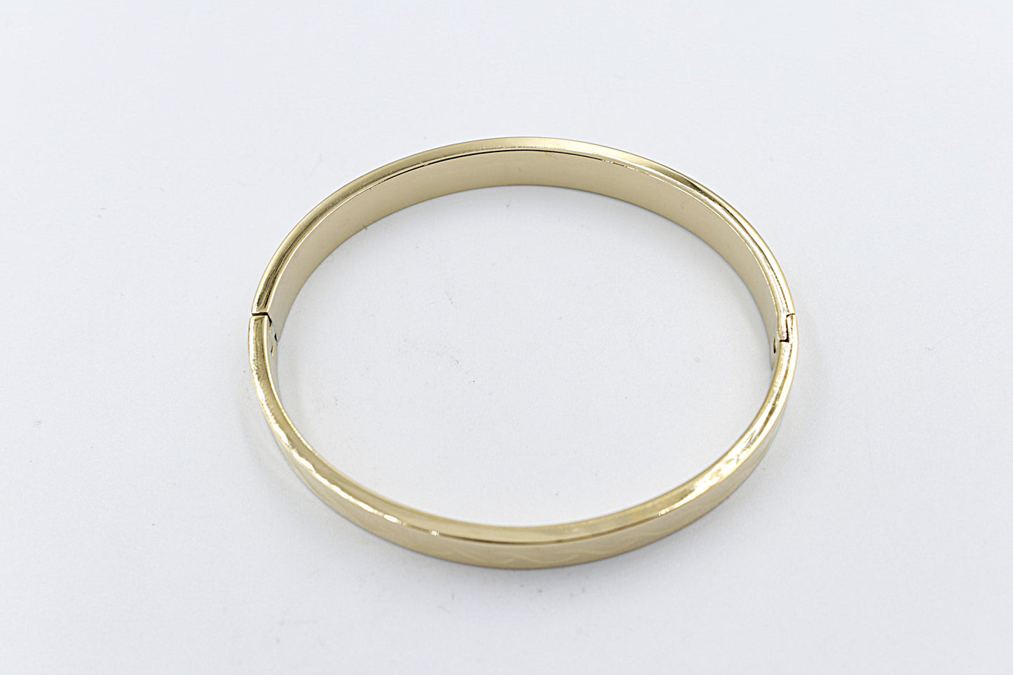 Gold Plated On steel Snap Bangle T311702404