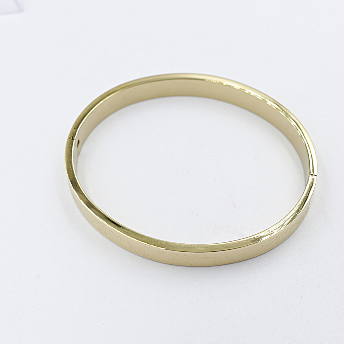 Gold Plated On steel Snap Bangle T311702404H