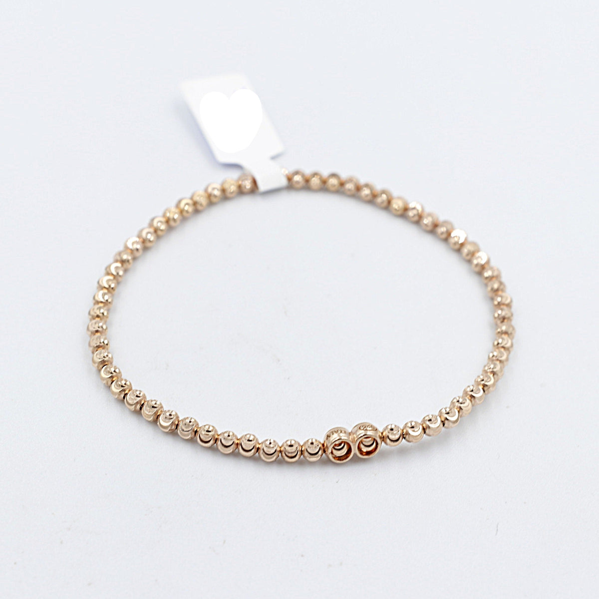 Rose Gold Plated pn Stg Silver Bracelet stretchy IRA213