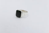 Stg Silver Ring with Greenstone ALX101