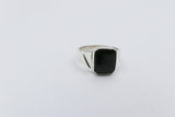 Stg Silver Ring with Greenstone ALX101