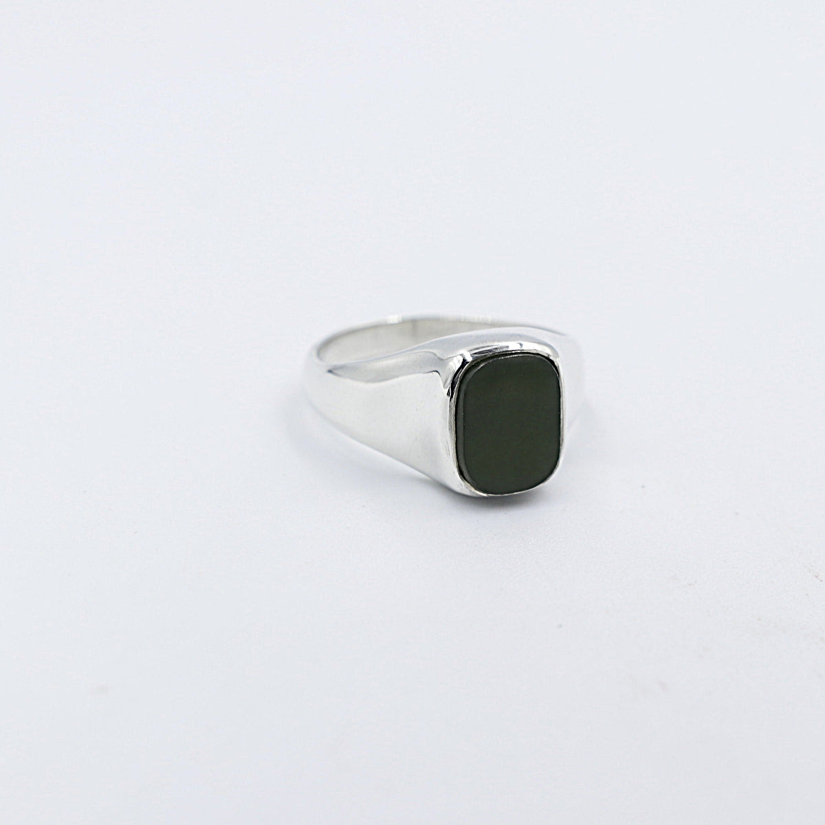 Stg Silver Ring with Greenstone ALX138