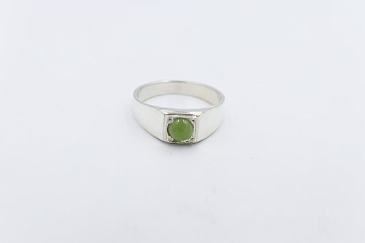 Stg Silver Ring with Greenstone ALX188