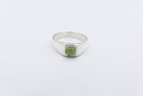 Stg Silver Ring with Greenstone ALX188