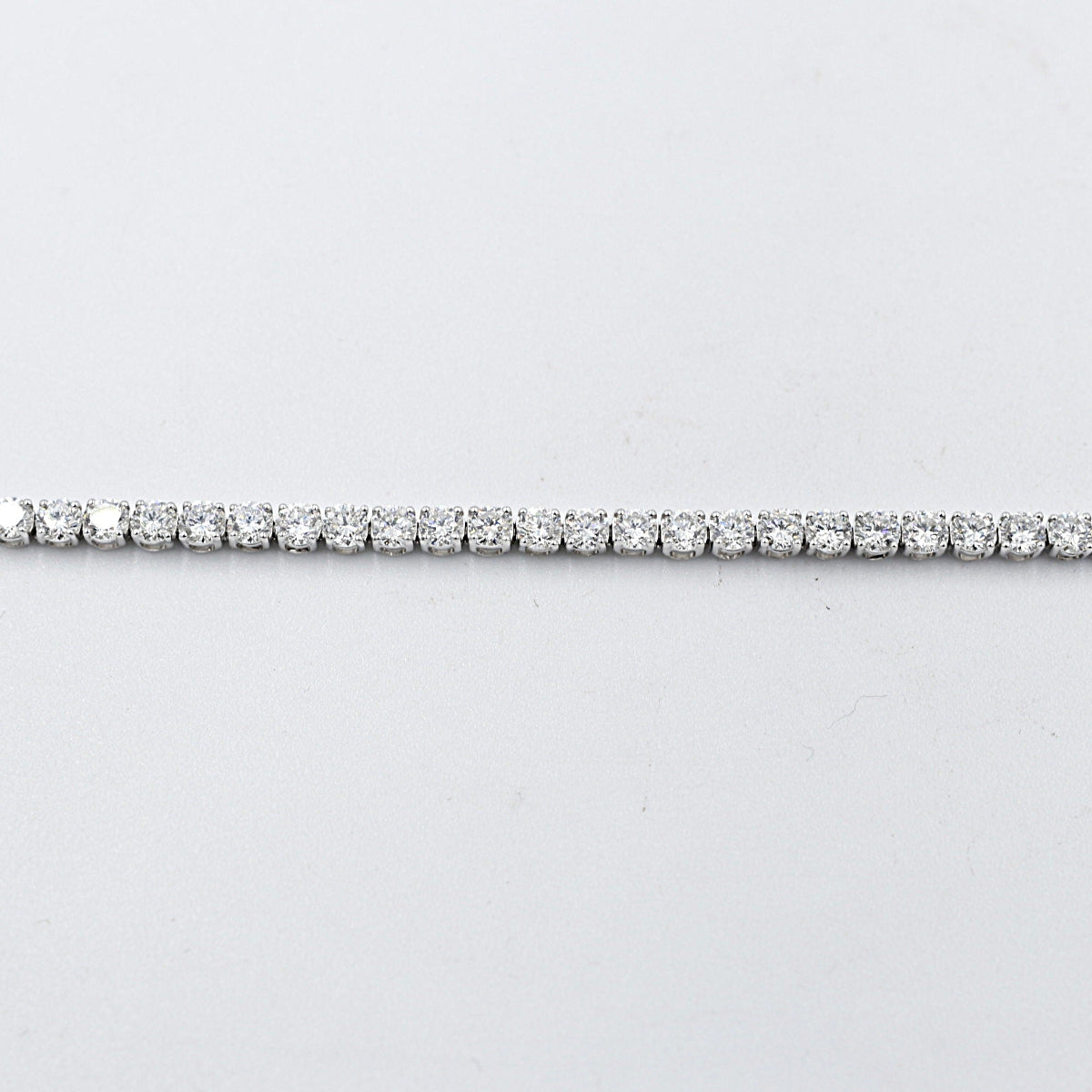 10K White Gold Tennis Bracelet with Lab Diamonds 5.92ct
