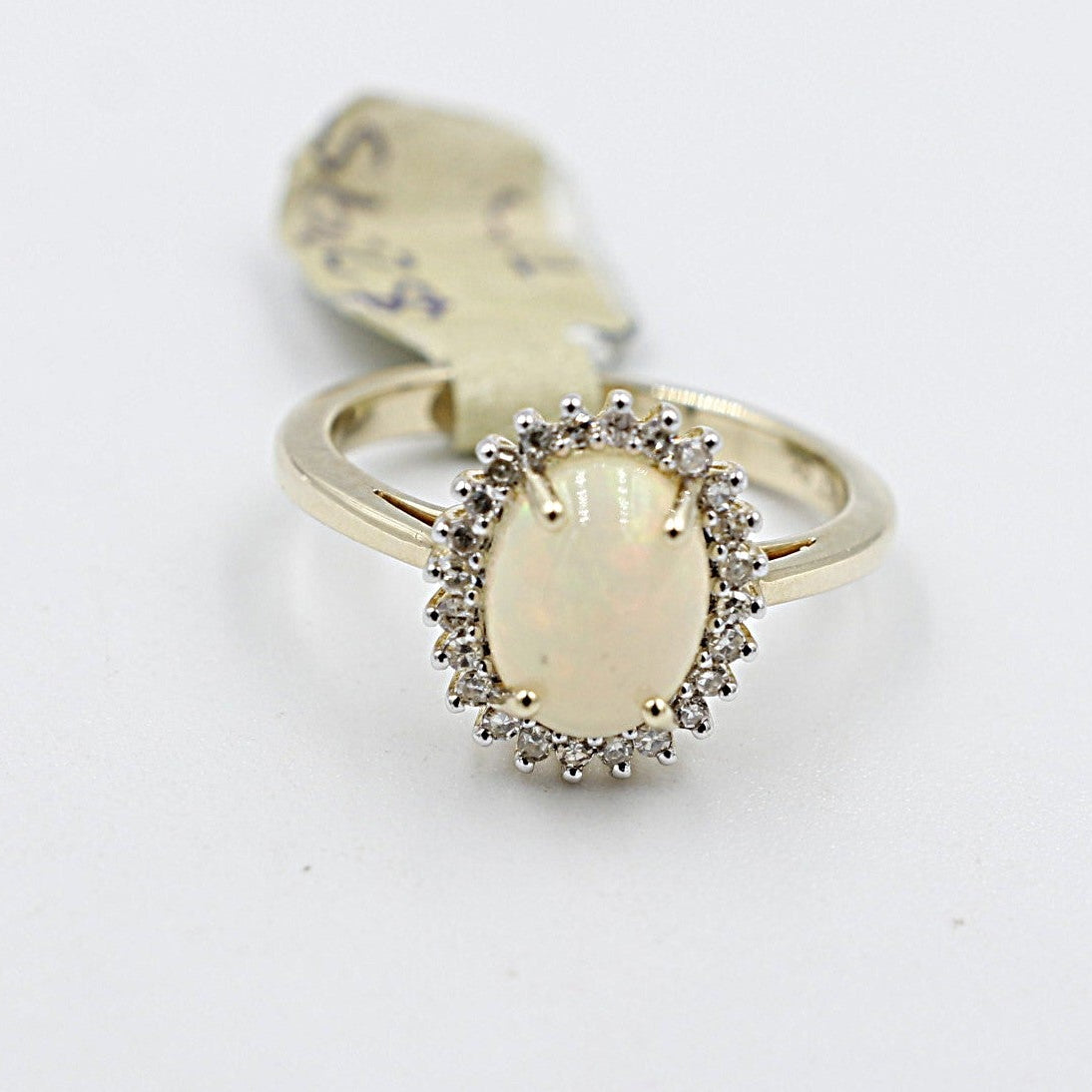 10K Gold Opal & Diamond Set ring