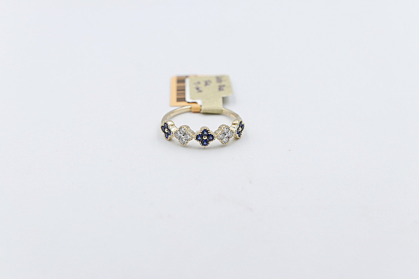 10K Yellow Gold Lab Diamond and Blue Sapphire LGR47182