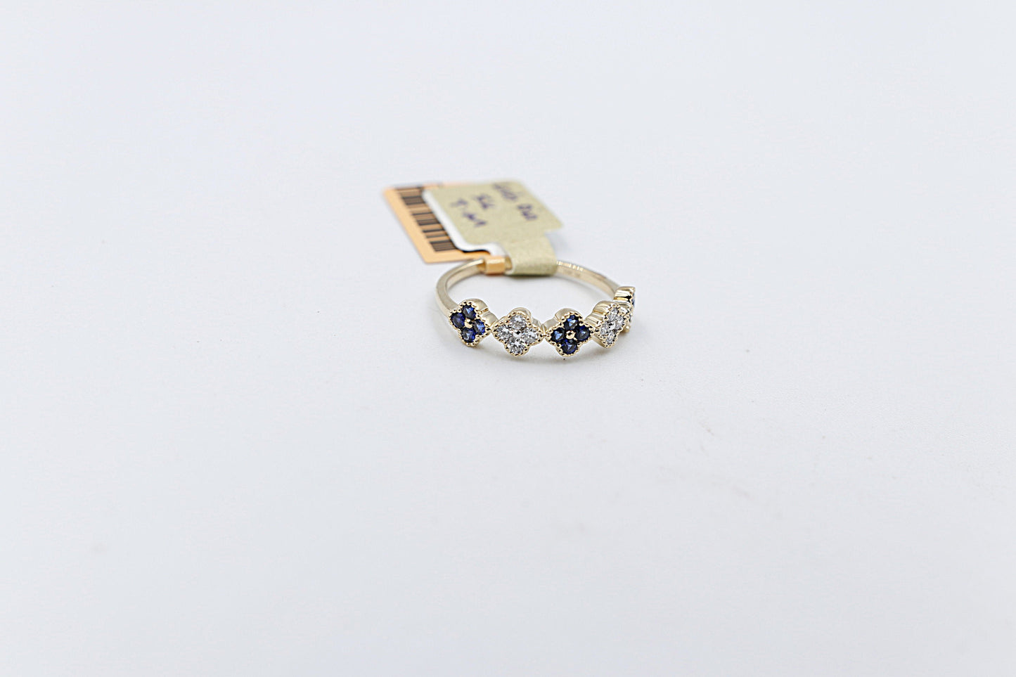 10K Yellow Gold Lab Diamond and Blue Sapphire LGR47182