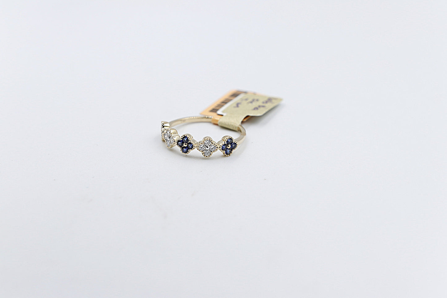 10K Yellow Gold Lab Diamond and Blue Sapphire LGR47182