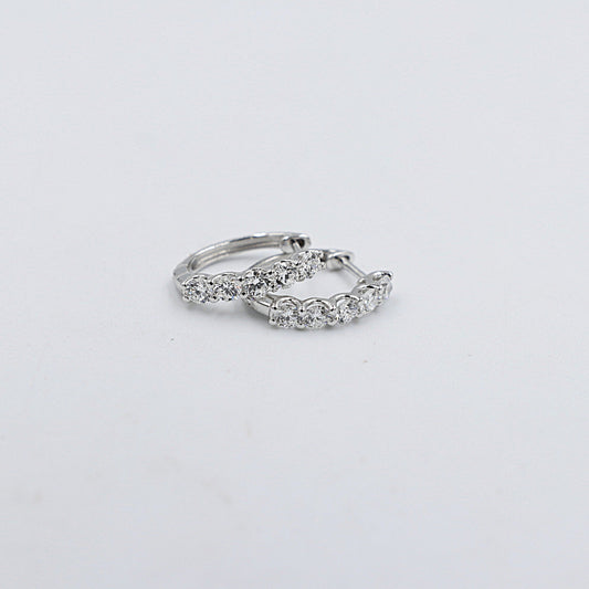 10k White Gold Lab Diamond Huggies TDW 1ct LGE47858