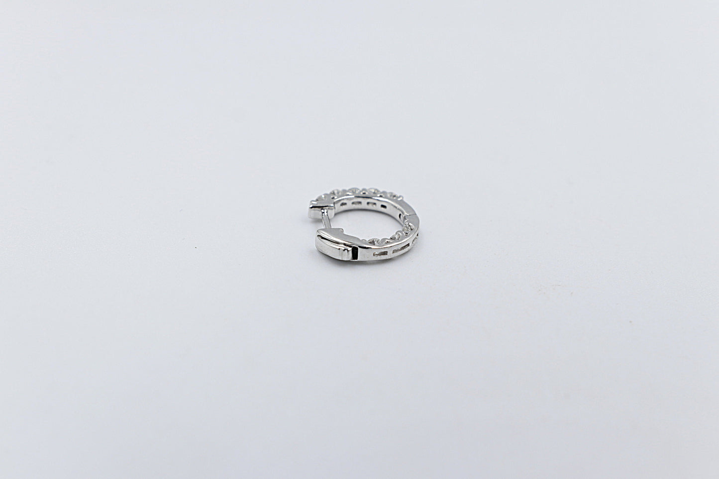 10k White Gold Lab Diamond Huggies TDW 1ct LGE47351
