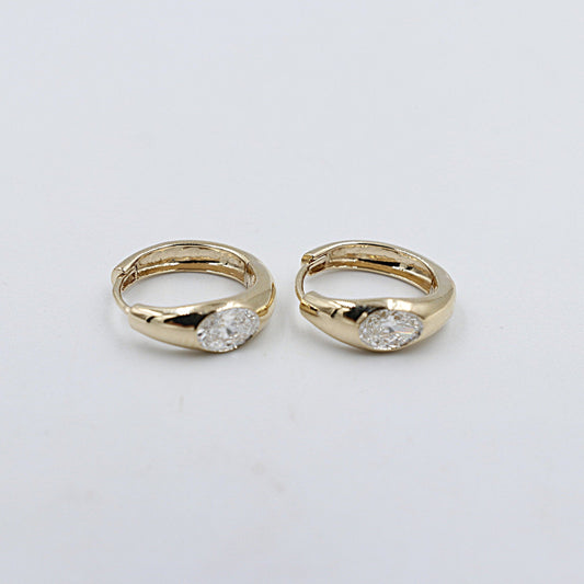 10k  Gold Lab Diamond Huggies TDW 1ct LGE48769